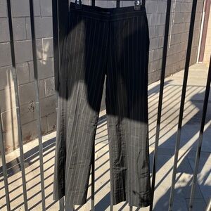 Elegant Black Pinstripe Trousers